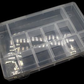 Caixa Organizadora N°03 / (27,5X17X4,5cm) - 13 Divisórias - Transparente