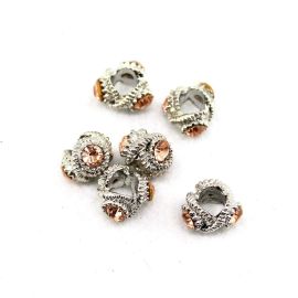 Berloque de Metal / 13mm - com Strass (UNIDADE) - Níquel