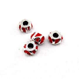 Berloque de Metal Esmaltado / 8mm - Níquel (Unidade)