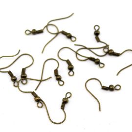 Base de Brinco / 20mm - Anzol (10 Pares)-Ouro Velho