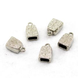 Terminal de Metal / 12x8mm - para Colagem (Unidade)-Níquel
