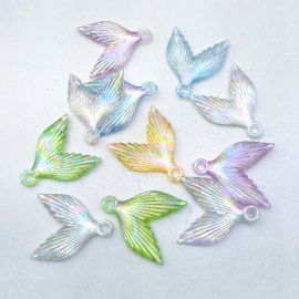 Mix Multicolorido Irisado  / 30x25mm - Rabo de Seria - Pingente Sereismo (10 gramas)