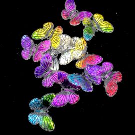 Mix Multicolorido / 22x30mm - Pingente Borboleta (10 gramas)