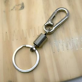 Fecho Mosquetão de Metal / 9cm - (unidade) -Níquel