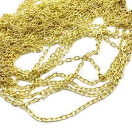 Corrente Alumínio / 8x5mm - Elo Oval (unidade)-Dourado