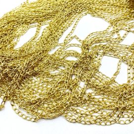 Corrente de Alumínio / 3x5mm - Regulagem (1METRO)-Dourado