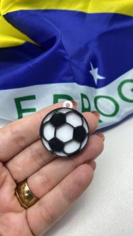 Tema Brasil / Pingente de Acrílico 30mm - Bola (unidade)