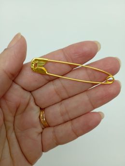 Broche de Segurança / 23x11mm (Unidade)-Dourado