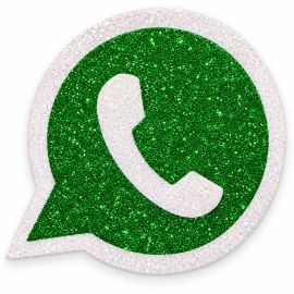 Kit de E.V.A com Glitter / 7,5x9,6cm - WhatsApp (KIT)